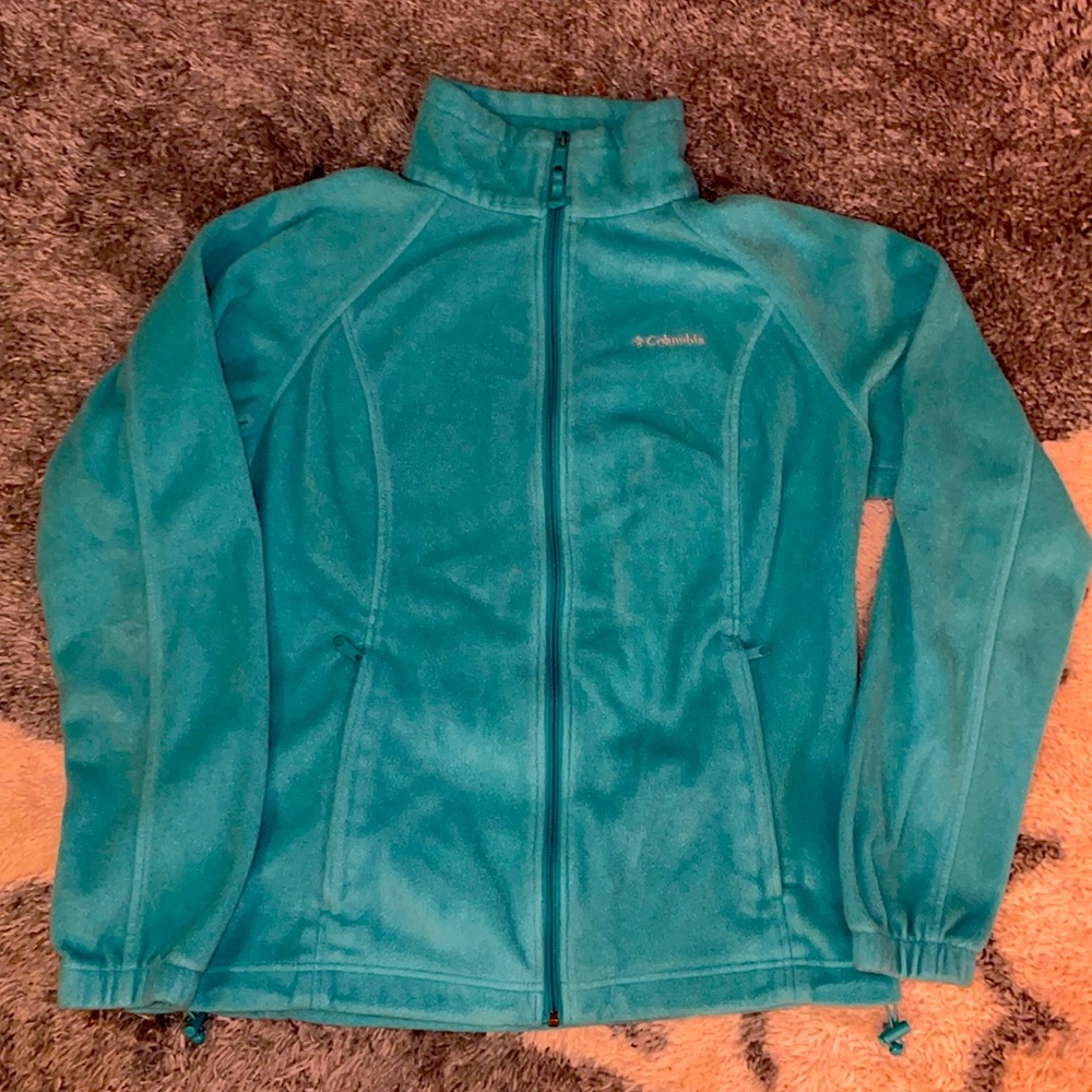 Columbia Turquoise Fleece Jacket L